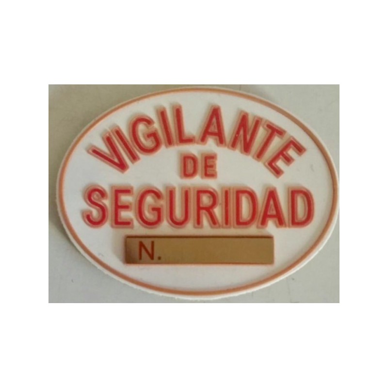 PLACA VIGILANTE PVC GRABADA