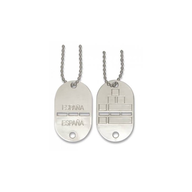 CHAPA IDENTIFICACION MILITAR SIN GRABACION