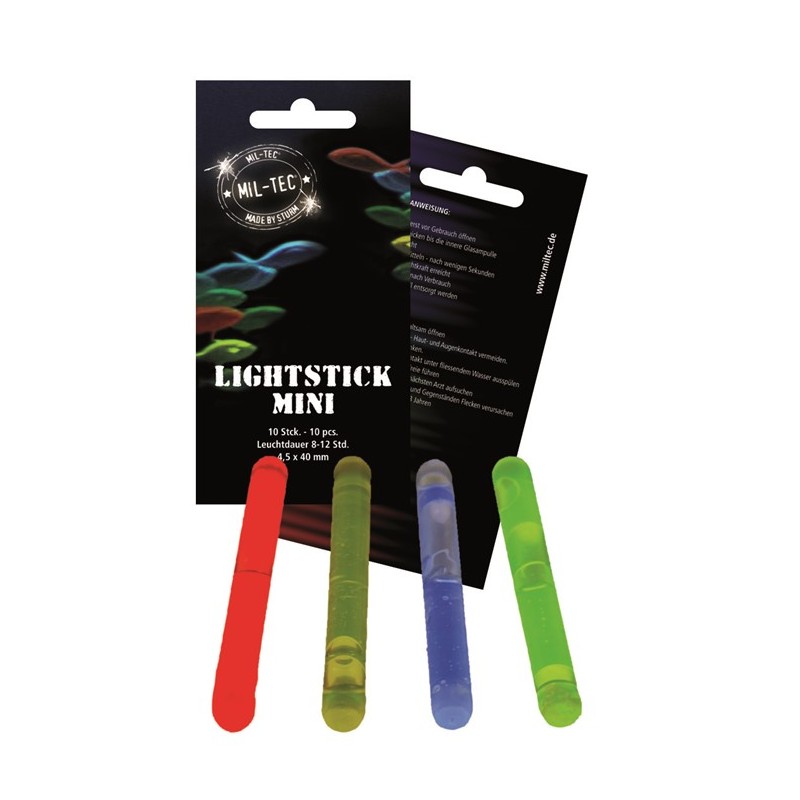 MINI LUZ QUIMICA 10 UNIDADES