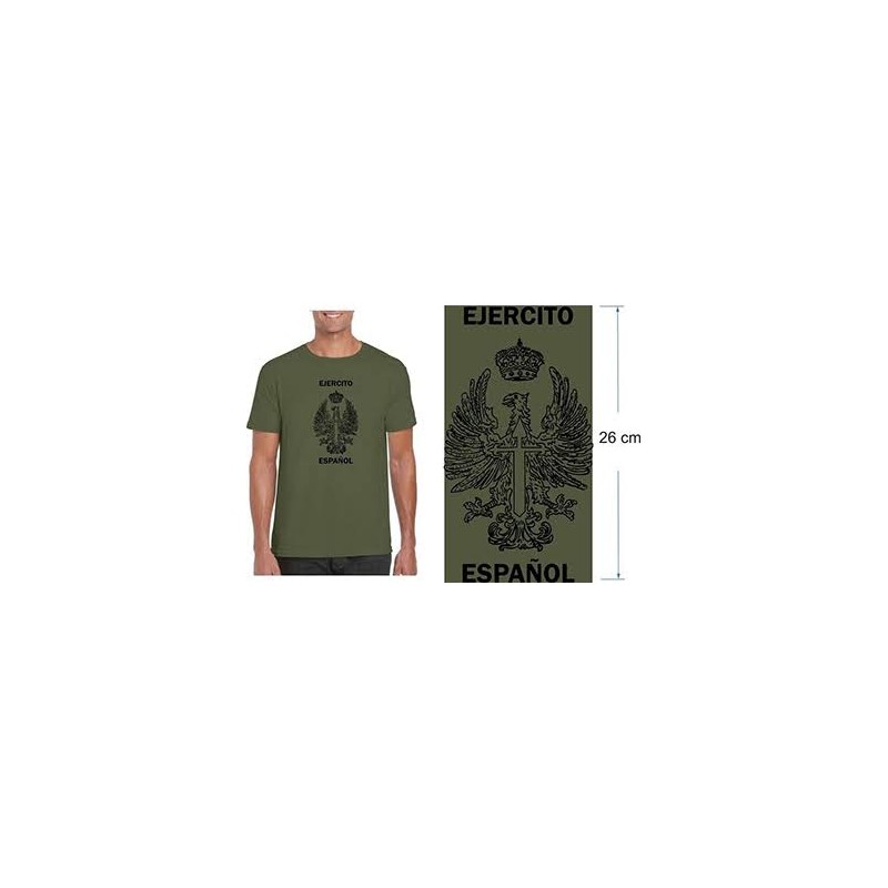 CAMISETA 100% ALGODON EJERCITO DE TIERRA VERDE
