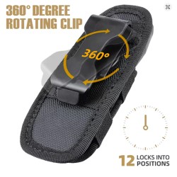 FUNDA LINTERNA GIRATORIA NEGRA